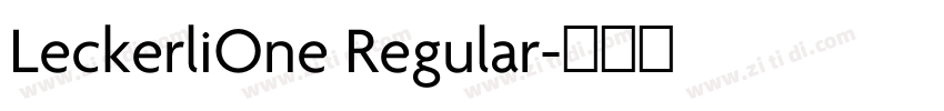 LeckerliOne Regular字体转换
